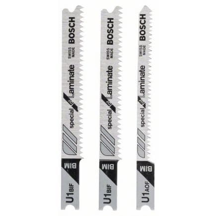 BOSCH 2608636430 - Jeu de lames de scie sauteuse à queue en U pour stratifié U (3 pcs.)