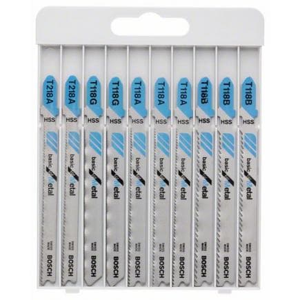 BOSCH 2607010631 - Jeu de lames de scie sauteuse ''Basic for Metal'' (10 pièces)