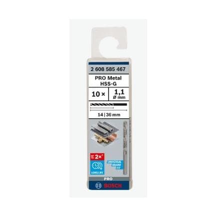 BOSCH 2608585467 - Forets à métaux HSS-G, DIN 338