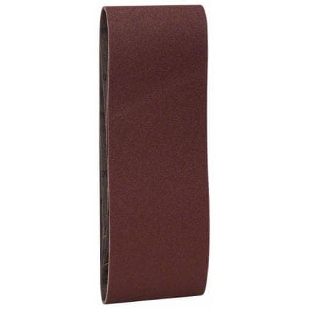 BOSCH 2609256190 - Jeu de bandes abrasives pour ponceuses à bande, qualité rouge 60x400mm (3 pcs.)