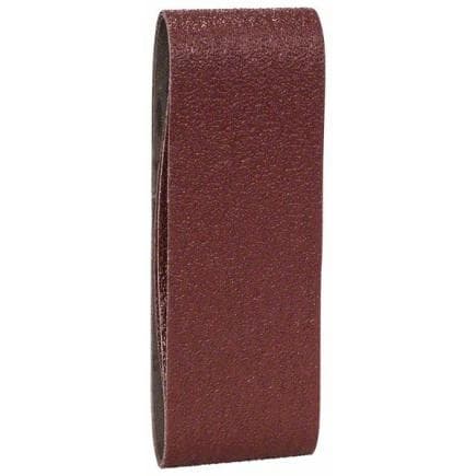 BOSCH 2609256201 - Jeu de bandes abrasives pour ponceuses à bande, qualité rouge 65x410mm (3 pcs.)