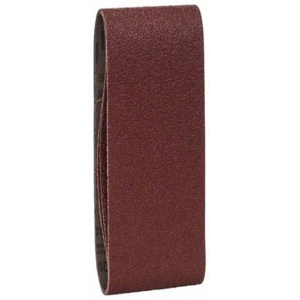 BOSCH 2609256208 - Jeu de bandes abrasives pour ponceuses à bande, qualité rouge 75x457mm (3 pcs.)