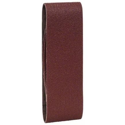 BOSCH 2609256212 - Jeu de bandes abrasives pour ponceuses à bande, qualité rouge 75x508mm (3 pcs.)