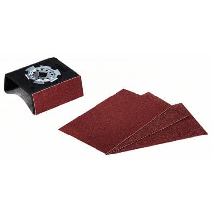 BOSCH 2609256D18 - Profilé de ponçage Starlock AUZ 70 G avec 4 feuilles abrasives, 70x125mm