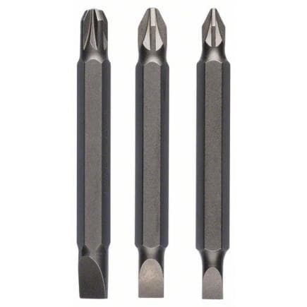 BOSCH 2609255958 - Jeu de lames doubles pour vis Pozidriv à empreinte cruciforme et vis à fente PZ-S (3 pcs.)