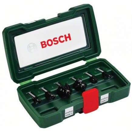 BOSCH 2607019463 - Jeu de mèches de défonceuse TC à queue de 8 mm (6 pièces)