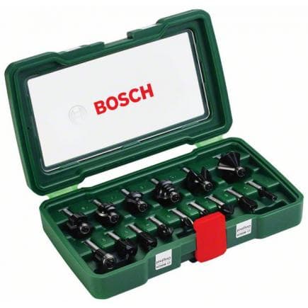 BOSCH 2607019469 - Jeu de mèches de défonceuse TC à queue de 8 mm (15 pièces)
