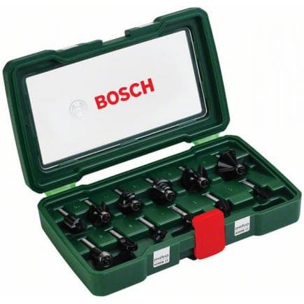 BOSCH 2607019466 - Jeu de mèches de défonceuse TC à queue de 8 mm (12 pièces)