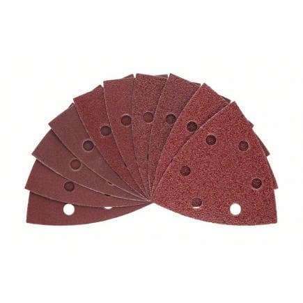 BOSCH 2609256957 - Jeu de feuilles abrasives pour le bois et le métal (10 pcs.)