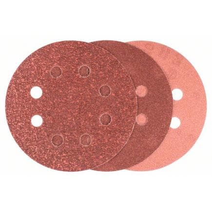 BOSCH 2609256A21 - Feuilles abrasives pour ponceuse orbitale aléatoire 115mm (6 pcs.)