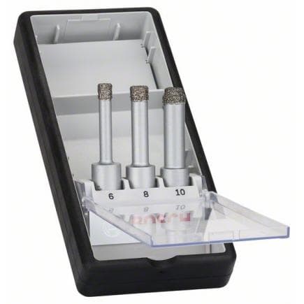 BOSCH 2608587145 - Jeu de forets diamantés Robust Line ''Easy Dry Best for Ceramic'' (3 pcs.)