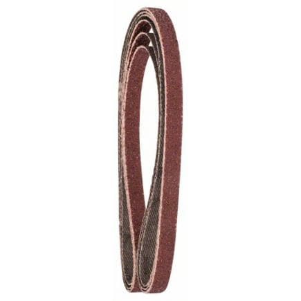 BOSCH 2609256235 - Jeu de bandes abrasives pour Powerfile Black + Decker, qualité rouge pour bois 6x451mm (3 pcs.)