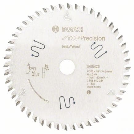 BOSCH 2608642385 - Lame de scie circulaire ''Top Precision Best for Wood''.