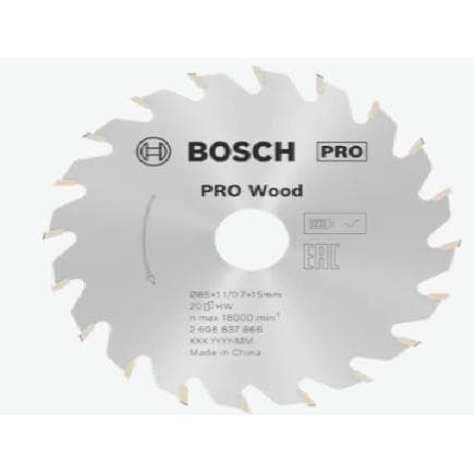 BOSCH 2608837666 - Lame de scie circulaire ''Standard for Wood'' pour scies sans fil