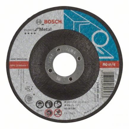 BOSCH 2608603401 - Disque à découper à centre enfoncé ''Expert for Metal'' AS 30 S BF