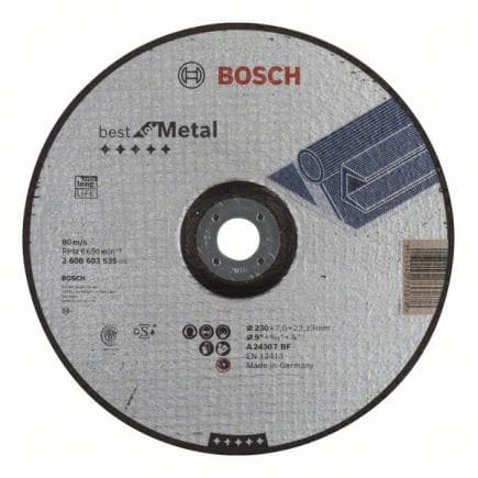 BOSCH 2608603533 - Disque de ponçage ''Best for Metal'' avec centre déprimé A 2430 T BF