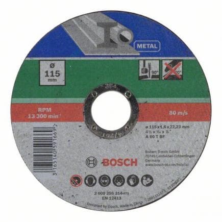 BOSCH 2609256314 - Disques de coupe droite, métal