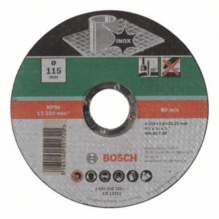 BOSCH 2609256321 - Disques à tronçonner droits, acier inoxydable