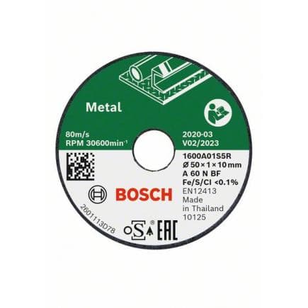 BOSCH 1600A01S5Y - Disque de coupe ''Expert for Inox'' droit 50mm (3 pcs.)