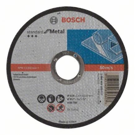 BOSCH 2608603163 - Disque à tronçonner droit ''Standard for Metal'' A 60 T BF