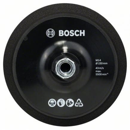 BOSCH 2608612027 - Tampon support M14, ø150mm avec système de fixation auto-agrippant