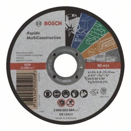 BOSCH 2608602384 - Disque droit ''Rapido Multi Construction'' ACS 60 V BF