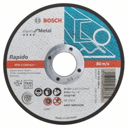 BOSCH 2608603394 - Disque droit ''Expert for Metal - Rapido'' AS 60 T BF