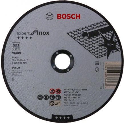 BOSCH 2608600093 - Disque droit AS 46 T INOX BF ''Expert for Inox - Rapido''.