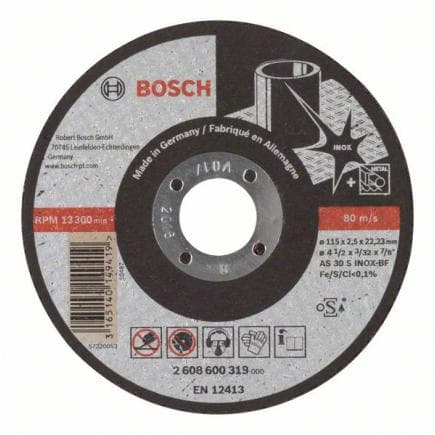 BOSCH 2608600319 - Disque de coupe droit AS 30 S INOX BF ''Expert for Inox''.