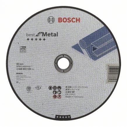BOSCH 2608603530 - Disque de coupe droit A 30 V BF "Best for Metal".