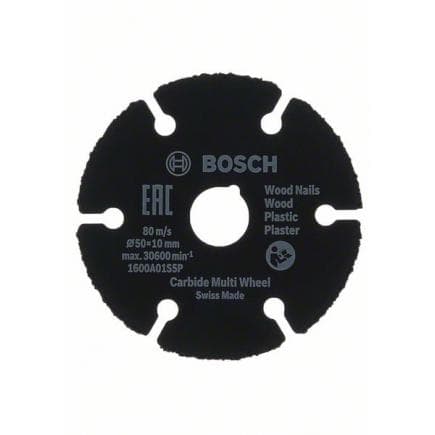BOSCH 1600A01S5X - Disque à tronçonner ''Carbide Multi Wheel'' 50x10mm