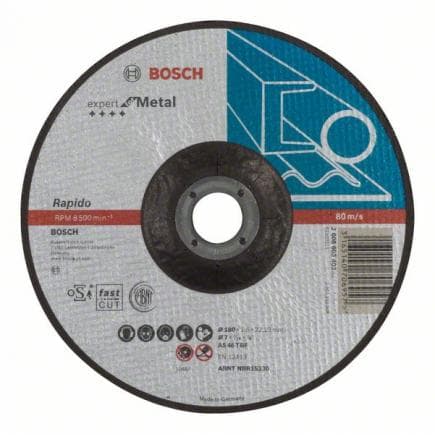 BOSCH 2608603403 - Disque à découper ''Expert for Metal - Rapido'' avec centre déprimé AS 46 T BF