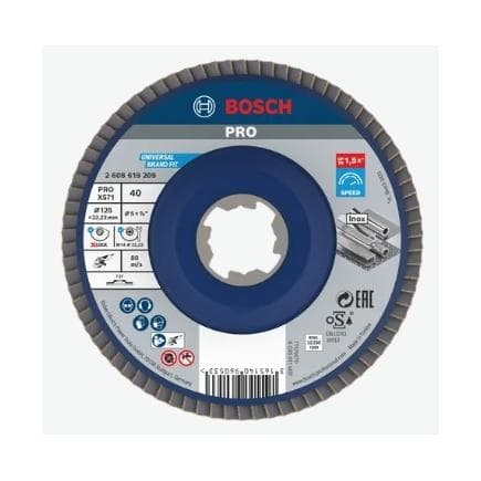 BOSCH 2608619209 - Disques à lamelles X-LOCK, version droite, plaque en plastique, ø125mm
