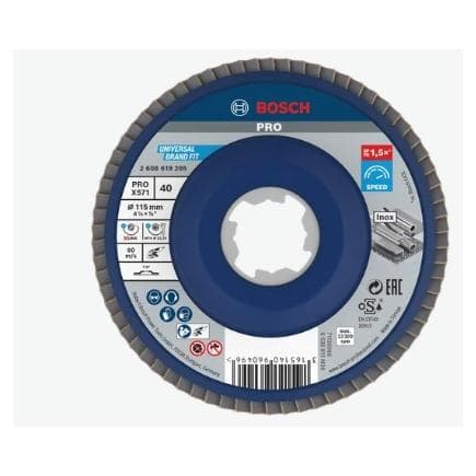 BOSCH 2608619207 - Disques à lamelles X-LOCK, version droite, plaque en plastique, ø115mm