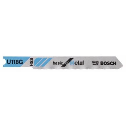 BOSCH 2608631770 - Lame de scie sauteuse U 118 G ''Basic for Metal''