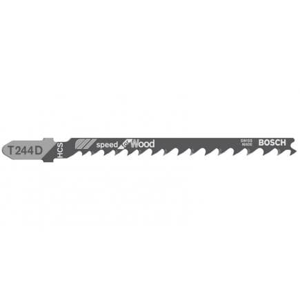 BOSCH 2608630879 - Lame de scie sauteuse T 244 D ''Speed for Wood''