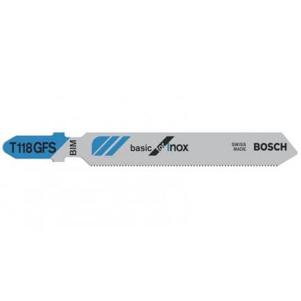BOSCH 2608636496 - Lame de scie sauteuse T 118 GFS ''Basic for Inox''
