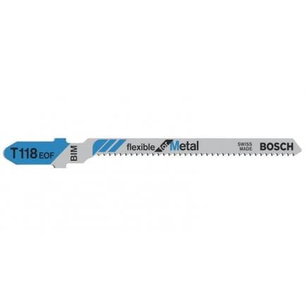 BOSCH 2608634237 - Lame de scie sauteuse T 118 EOF ''Flexible for Metal''
