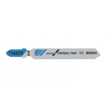 BOSCH 2608636497 - Lame de scie sauteuse T118 EFS ''Basic for Inox''