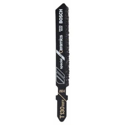 BOSCH 2609256739 - Lame de scie sauteuse en carbure, T 130 RIFF ''Special for Ceramics''.