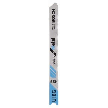 BOSCH 2609256767 - Lame de scie sauteuse HSS, U 18 G ''Basic for Metal''