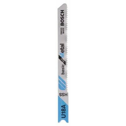 BOSCH 2609256765 - Lame de scie sauteuse HSS, U 18 A ''Basic for Metal''
