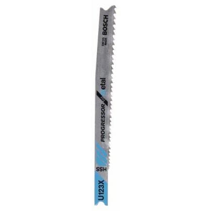 BOSCH 2609256770 - Lame de scie sauteuse HSS, U 123 XF ''Progressor for Metal''