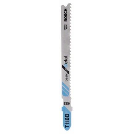 BOSCH 2609256730 - Lame de scie sauteuse HSS, T 118 B ''Basic for Metal''