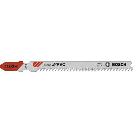 BOSCH 2609256C57 - Lame de scie sauteuse HCS, T 102 H ''Clean for PVC''