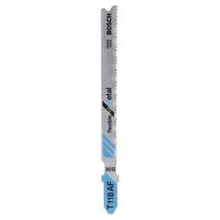 BOSCH 2609256733 - Lame de scie sauteuse bimétallique, T 118 AF ''Flexible for Metal''.