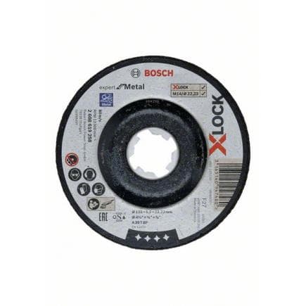 BOSCH 2608619258 - Disque abrasif X-LOCK "Expert for Metal" à moyeu déporté A 30 T BF