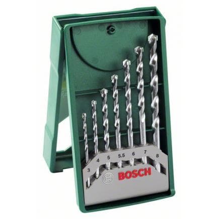 BOSCH 2607019581 - Set de 7 forets à matériaux mini-X-Line