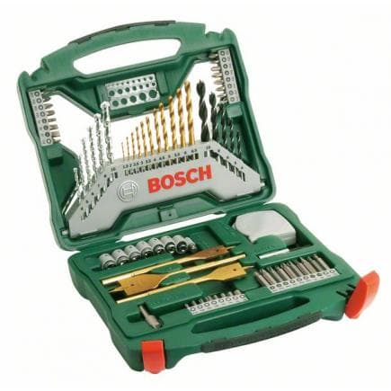 BOSCH 2607019329 - Jeu de forets et d'embouts de tournevis en titane X-Line (70 pcs.)