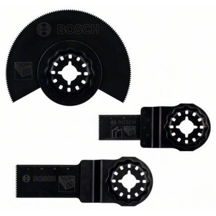 BOSCH 2607017323 - Starter Set "Starlock Wood" de 3 pièces pour outils multifonctions